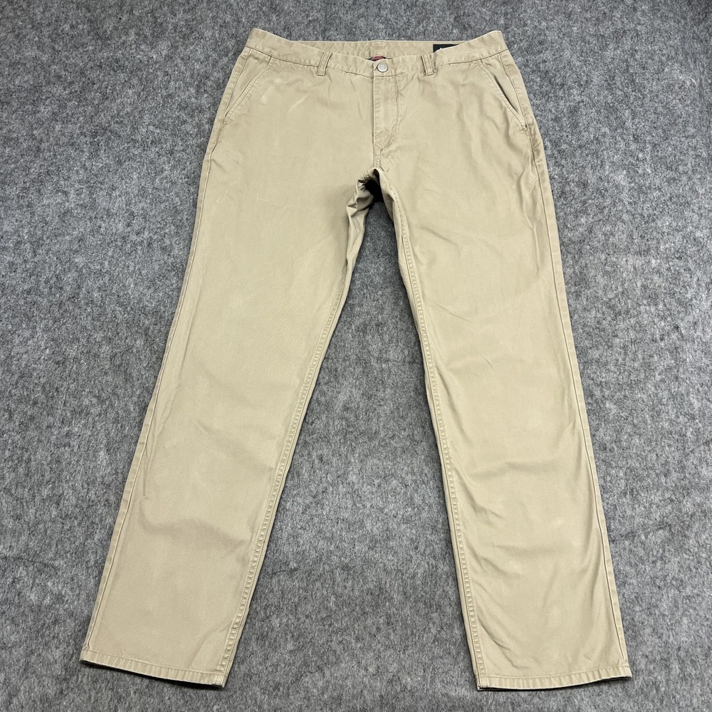 Bonobos Pants Mens 36x32 Beige Chino Casual Straight Athletic Actual35x30 Preppy